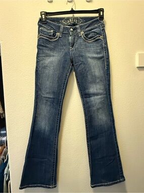 Ariat Turquoise Bootcut Western Blue Jeans